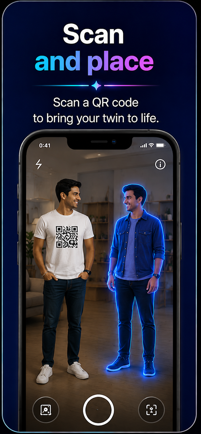 Scan QR code on shirt screenshot